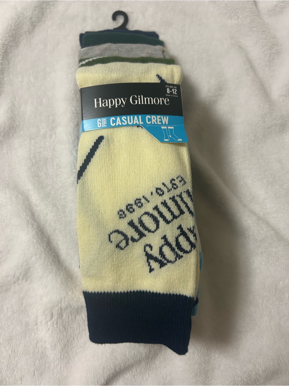 Happy Gilmore Crew Socks, 6-Pack, Sizes 8-12